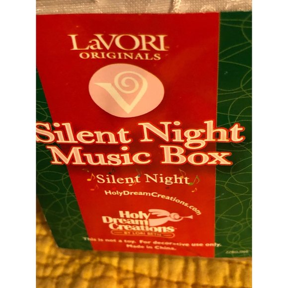 LaVori Originals 22 K Gold Hand Sculpted Hand Blown Glass Silent Night Music Box - Picture 2 of 4